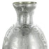 18" Antiqued Silver Floral Glass Table Vase