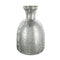 18" Antiqued Silver Floral Glass Table Vase