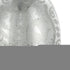 18" Antiqued Silver Floral Glass Table Vase