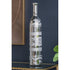 30" Antiqued Silver Floral Glass Bottle Table Vase