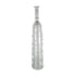 30" Antiqued Silver Floral Glass Bottle Table Vase
