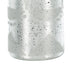 30" Antiqued Silver Floral Glass Bottle Table Vase