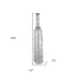 30" Antiqued Silver Floral Glass Bottle Table Vase