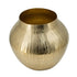 9" Gold Hammered Aluminum Round Table Vase