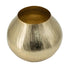 9" Gold Hammered Aluminum Round Table Vase