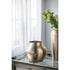 9" Gold Hammered Aluminum Round Table Vase