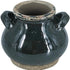 7" Dark Green And Sand Terracotta Round Jug Vase