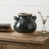 7" Dark Green And Sand Terracotta Round Jug Vase