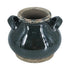 7" Dark Green And Sand Terracotta Round Jug Vase