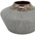 7" Bronze And Gray Ceramic Round Table Vase