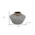 7" Bronze And Gray Ceramic Round Table Vase