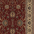 8' X 11' Red And Ivory Oriental Area Rug