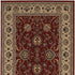 8' X 11' Red And Ivory Oriental Area Rug