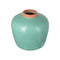 8" Blue And Brown Mottled Ceramic Round Table Vase