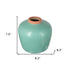 8" Blue And Brown Mottled Ceramic Round Table Vase