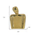 8" Gold Ceramic Modern Abstract Table Vase