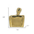 10" Gold Ceramic Modern Abstract Table Vase