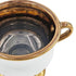 7" White And Gold Ceramic Amphora Urn