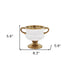 6" White And Gold Amphora Ceramic Table Vase