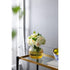 9" Clear And Brown Ombre Glass Round Table Vase