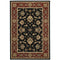 8' X 11' Black And Red Floral Area Rug
