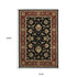 8' X 11' Black And Red Floral Area Rug