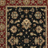 8' X 11' Black And Red Floral Area Rug