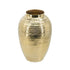 13" Gold Hammered Aluminum Urn Table Vase