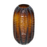 11" Burnt Umber Round Glass Table Vase