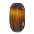 11" Burnt Umber Glass Textured Round Table Vase