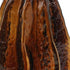 8" Burnt Umber Glass Textured Wavy Table Vase