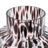 8" Amber And Clear Abstract Glass Cylinder Table Vase