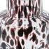 8" Amber And Clear Abstract Glass Cylinder Table Vase