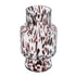 10" Amber And Clear Abstract Glass Cylinder Table Vase