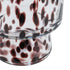 10" Amber And Clear Abstract Glass Cylinder Table Vase