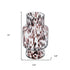 10" Amber And Clear Abstract Glass Cylinder Table Vase