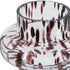 8" Amber And Clear Abstract Glass Cylinder Table Vase