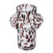 8" Amber And Clear Abstract Glass Cylinder Table Vase