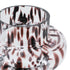 8" Amber And Clear Abstract Glass Cylinder Table Vase