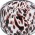 6" Amber And Clear Abstract Glass Round Table Vase