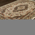 8' X 11' Ivory Black And Brown Medallion Area Rug With Fringe
