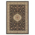 8' X 11' Ivory And Dark Blue Medallion Area Rug With Fringe