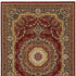 8' X 11' Black Red And Tan Medallion Area Rug With Fringe