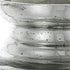 20" Antiqued Silver Etched Floral Glass Round Table Vase
