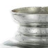 20" Antiqued Silver Etched Floral Glass Round Table Vase