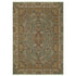 8' X 11' Blue And Gold Medallion Area Rug With Fringe