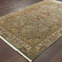 8' X 11' Blue And Gold Medallion Area Rug With Fringe