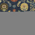 8' X 11' Blue And Gold Oriental Area Rug With Fringe