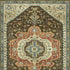 8' X 11' Brown And Orange Oriental Area Rug With Fringe