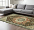 8' X 11' Brown And Orange Oriental Area Rug With Fringe